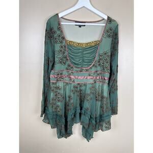 Renaissance Fairy Goth Whimsigoth Castle Core Goblin Dark Forest Damsel Top XL